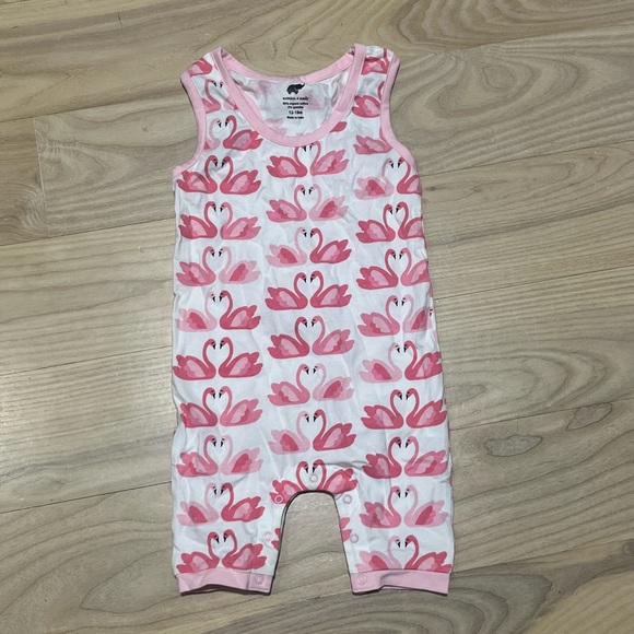 NWOT Monica & Andy Racerback Shortall Flamingo Print for Baby Girl - Picture 1 of 4
